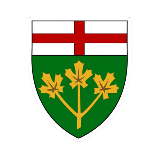 Arms of Ontario (Canada) (Coat of Arms) STICKER Vinyl Kiss-Cut Decal 2 Inch White - The Sticker Space