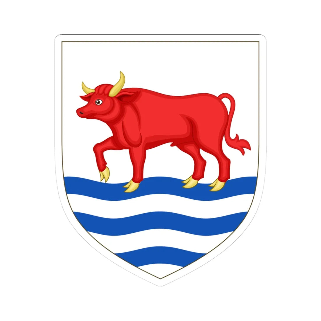 Arms of Oxford (England) (Coat of Arms) STICKER Vinyl Kiss-Cut Decal 3 Inch White - The Sticker Space