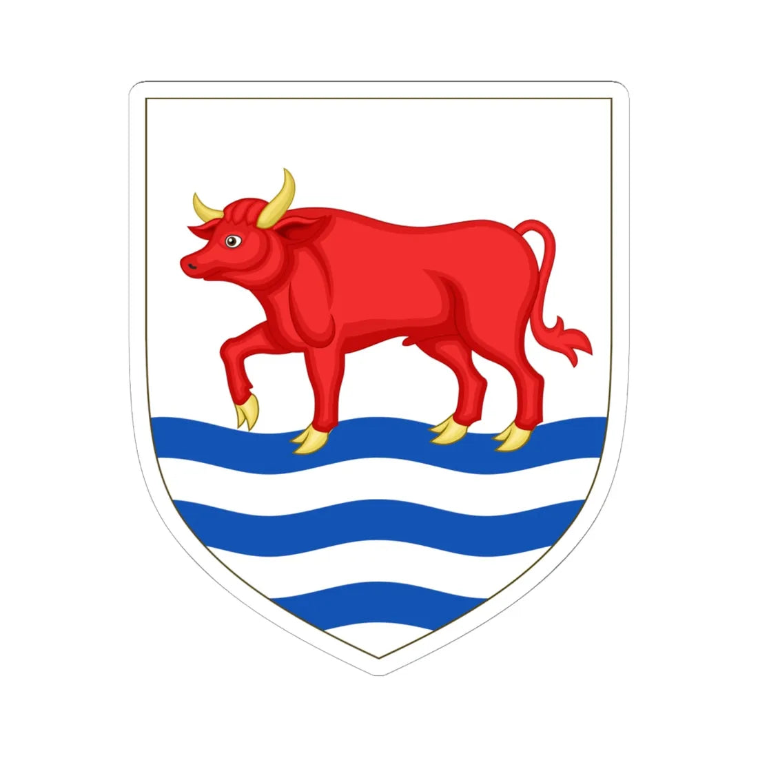 Arms of Oxford (England) (Coat of Arms) STICKER Vinyl Kiss-Cut Decal 6 Inch White - The Sticker Space