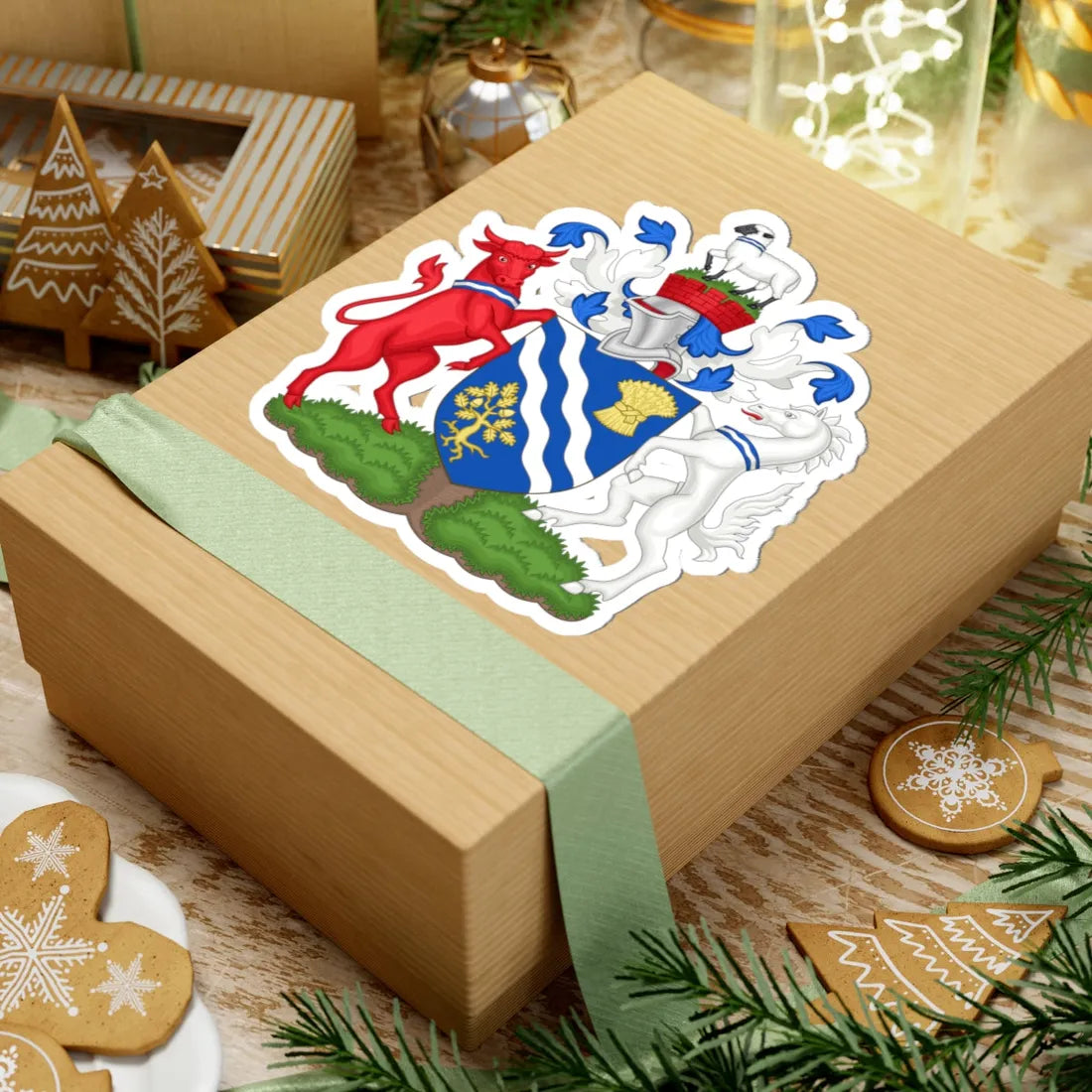 Arms of Oxfordshire County Council (England) (Coat of Arms) STICKER Vinyl Kiss-Cut Decal - The Sticker Space