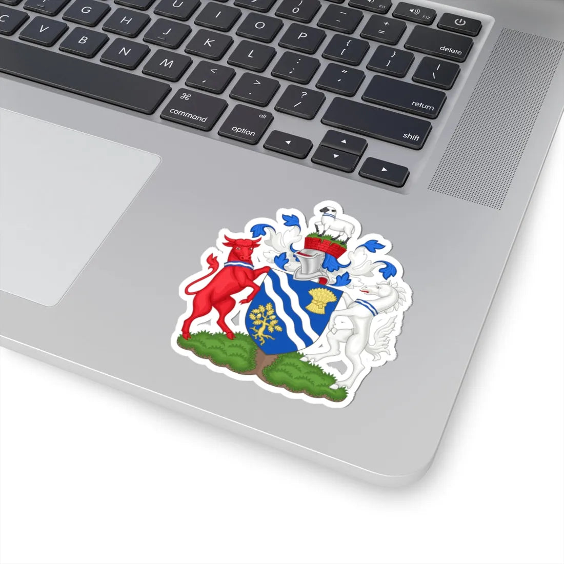 Arms of Oxfordshire County Council (England) (Coat of Arms) STICKER Vinyl Kiss-Cut Decal - The Sticker Space