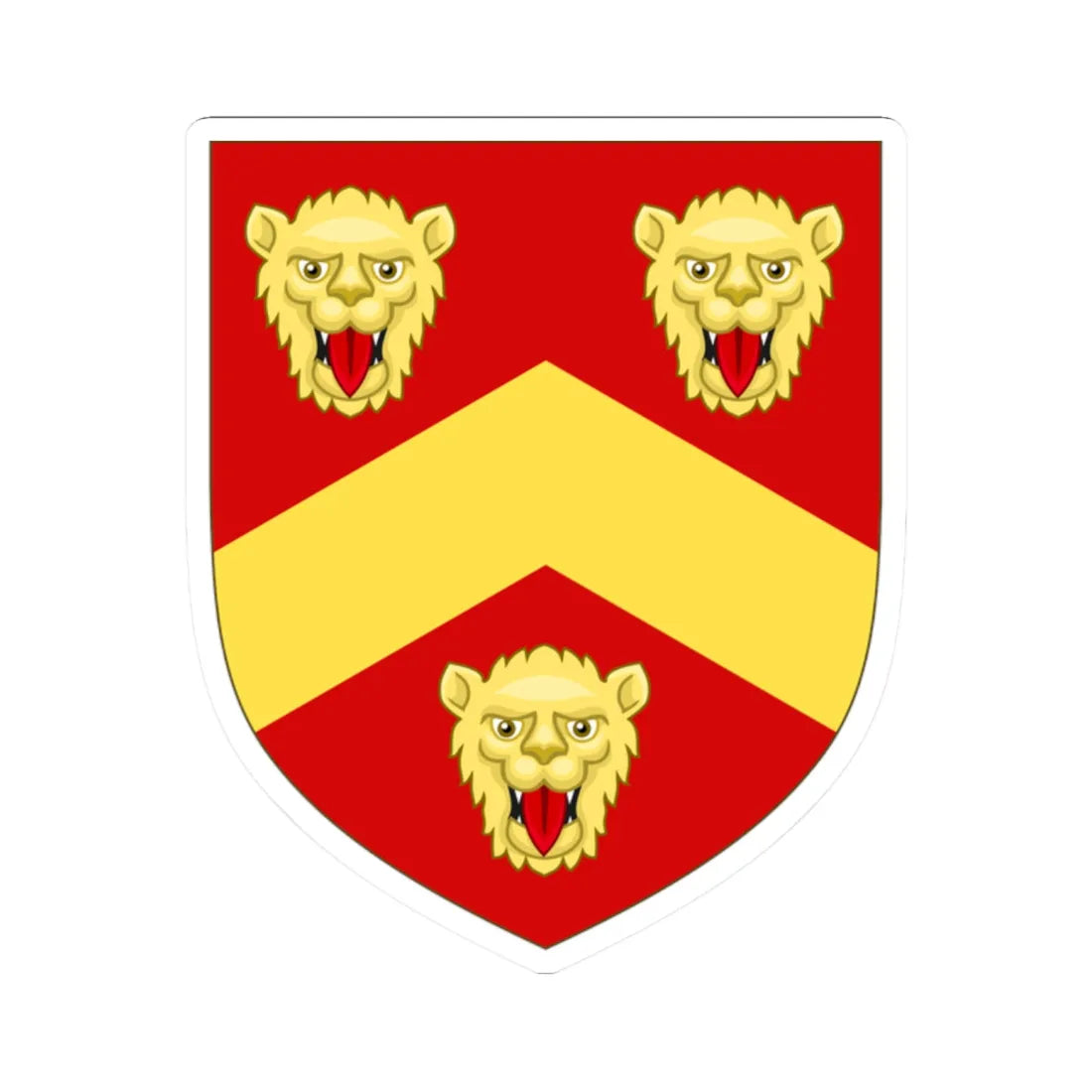 Arms of Parker Earl of Macclesfield (England) (Coat of Arms) STICKER Vinyl Kiss-Cut Decal 2 Inch White - The Sticker Space