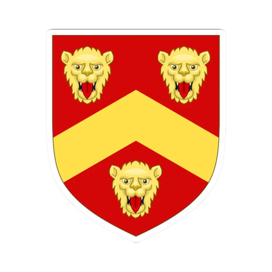 Arms of Parker Earl of Macclesfield (England) (Coat of Arms) STICKER Vinyl Kiss-Cut Decal 2 Inch White - The Sticker Space