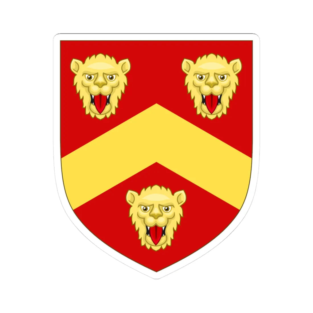 Arms of Parker Earl of Macclesfield (England) (Coat of Arms) STICKER Vinyl Kiss-Cut Decal 3 Inch White - The Sticker Space