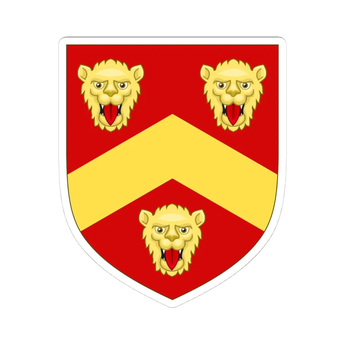 Arms of Parker Earl of Macclesfield (England) (Coat of Arms) STICKER Vinyl Kiss-Cut Decal 4 Inch White - The Sticker Space