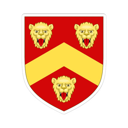 Arms of Parker Earl of Macclesfield (England) (Coat of Arms) STICKER Vinyl Kiss-Cut Decal 6 Inch White - The Sticker Space