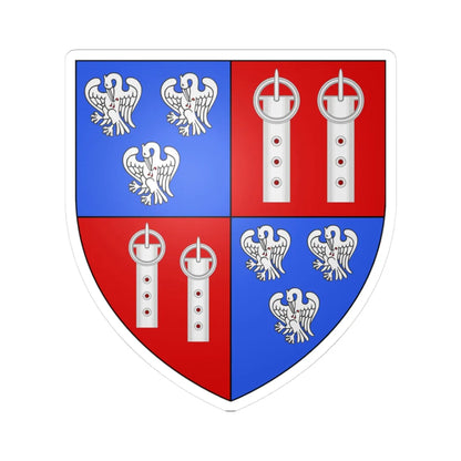 Arms of Pelham Earls of Chichester (England) (Coat of Arms) STICKER Vinyl Kiss-Cut Decal 3 Inch White - The Sticker Space