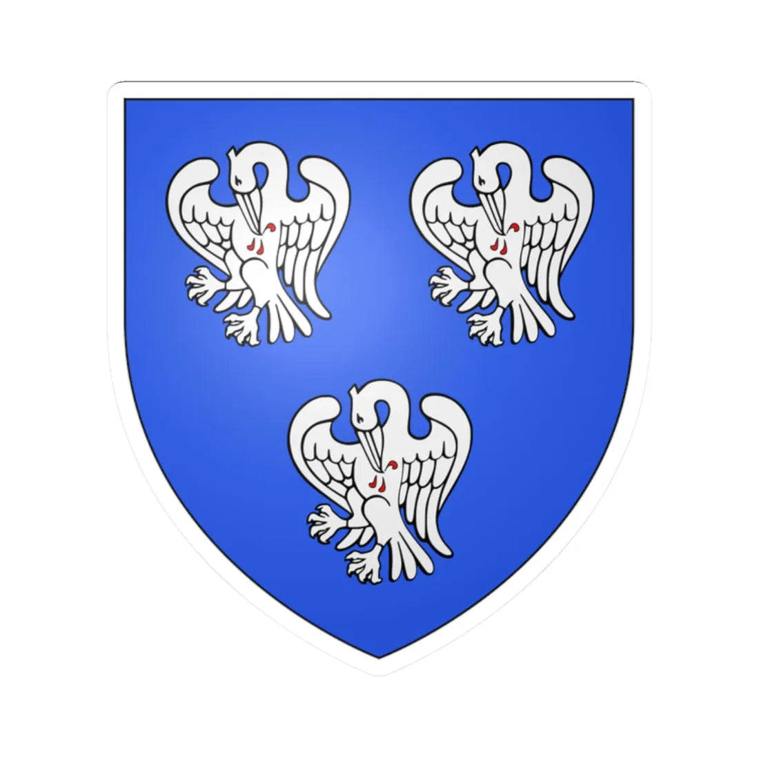 Arms of Pelham (England) (Coat of Arms) STICKER Vinyl Kiss-Cut Decal 2 Inch White - The Sticker Space