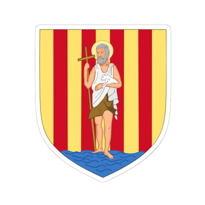 Arms of Perpignan (Spain) (Coat of Arms) STICKER Vinyl Kiss-Cut Decal 6 Inch White - The Sticker Space