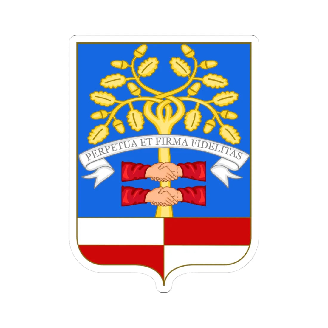 Arms of Pesaro (Italy) (Coat of Arms) STICKER Vinyl Kiss-Cut Decal 3 Inch White - The Sticker Space