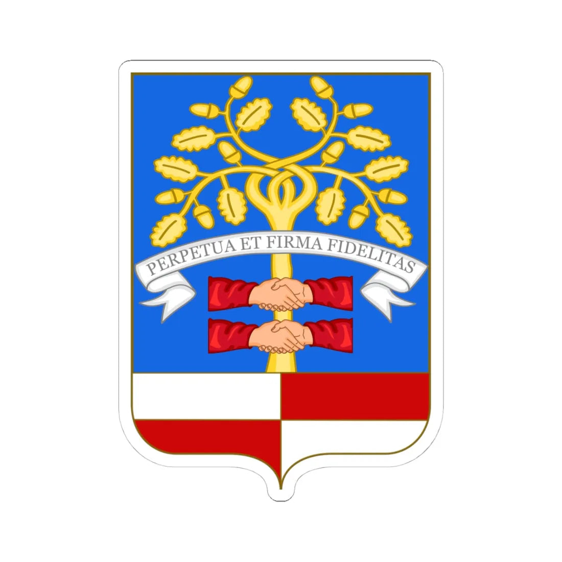 Arms of Pesaro (Italy) (Coat of Arms) STICKER Vinyl Kiss-Cut Decal 4 Inch White - The Sticker Space