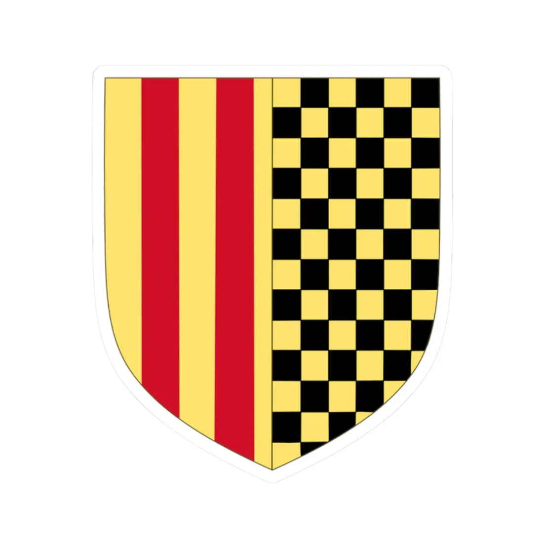 Arms of Peter II Count of Urgell (Spain) (Coat of Arms) STICKER Vinyl Kiss-Cut Decal 2 Inch White - The Sticker Space