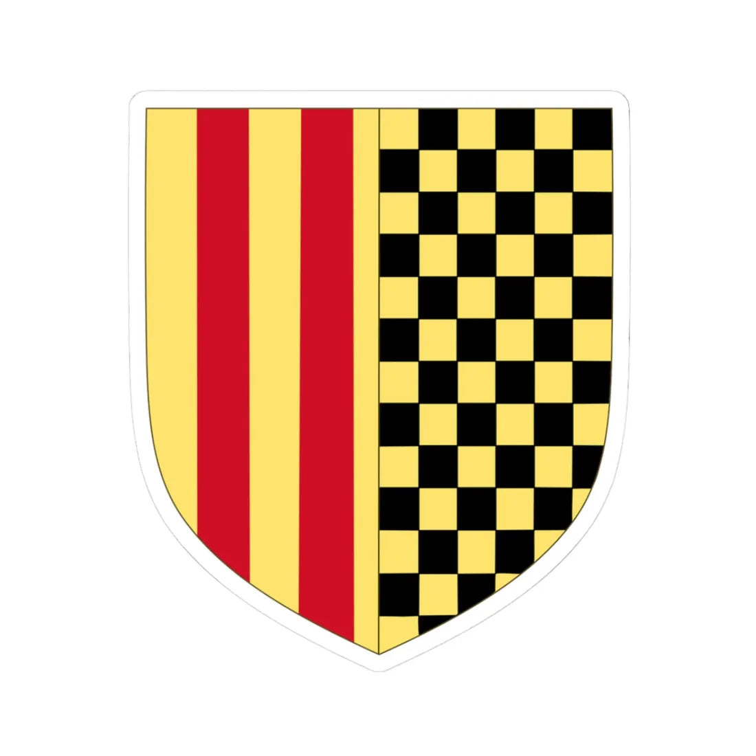 Arms of Peter II Count of Urgell (Spain) (Coat of Arms) STICKER Vinyl Kiss-Cut Decal 3 Inch White - The Sticker Space