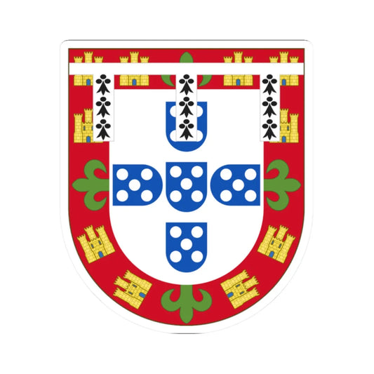 Arms of Peter of Portugal Duke of Coimbra (Portugal) (Coat of Arms) STICKER Vinyl Kiss-Cut Decal 2 Inch White - The Sticker Space