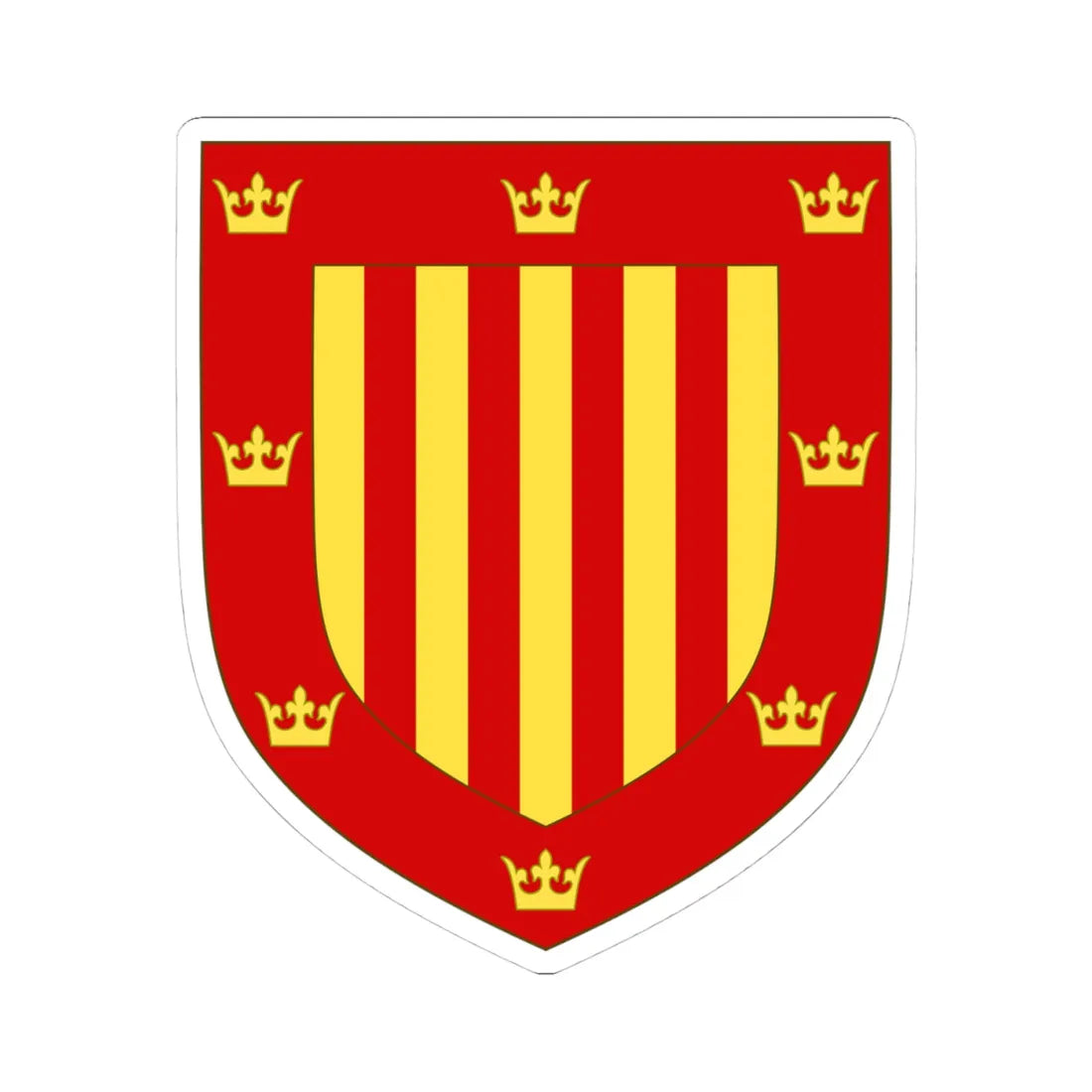 Arms of Peterhouse Cambridge (England) (Coat of Arms) STICKER Vinyl Kiss-Cut Decal 4 Inch White - The Sticker Space