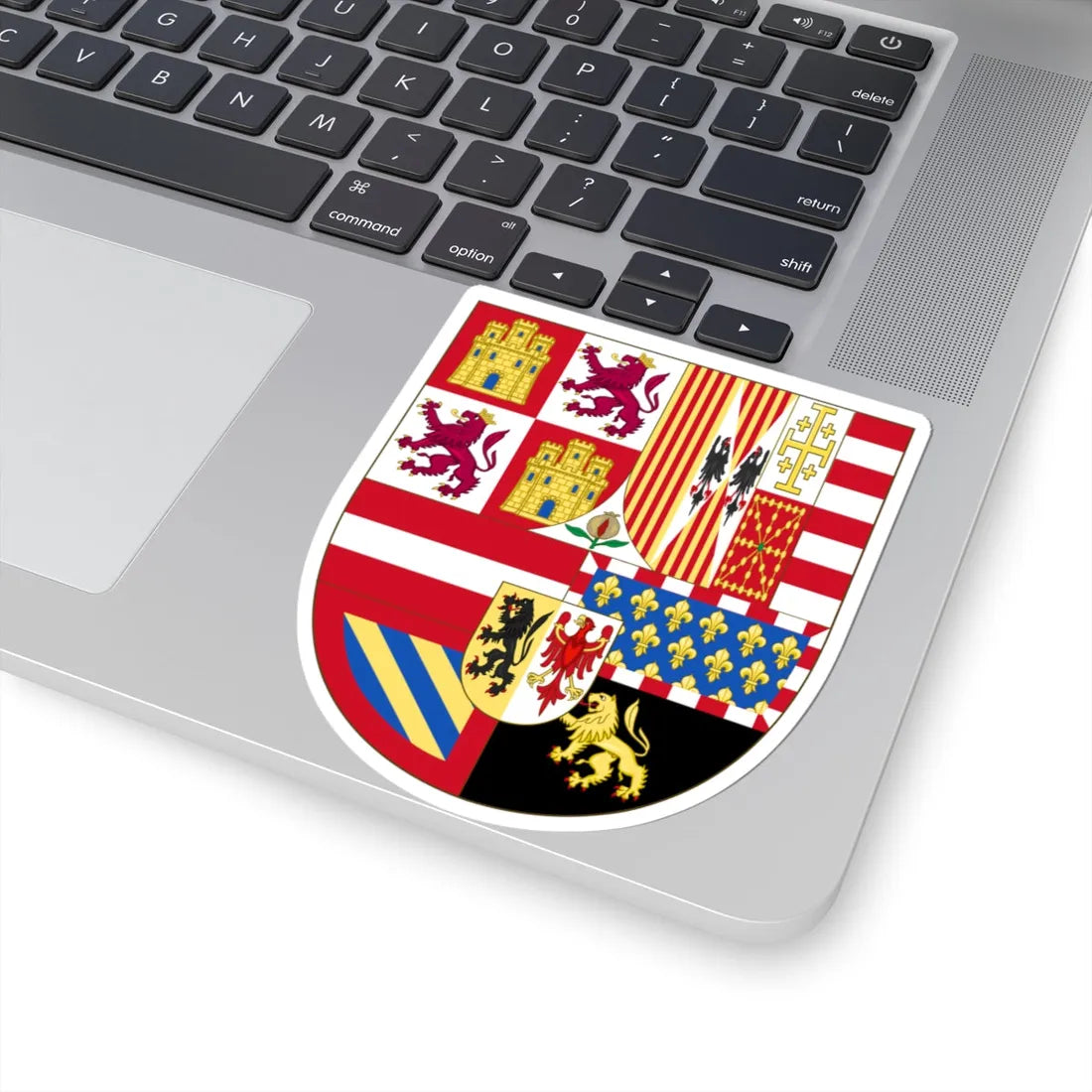 Arms of Philip II of Spain 1558-1580 (Spain) (Coat of Arms) STICKER Vinyl Kiss-Cut Decal - The Sticker Space