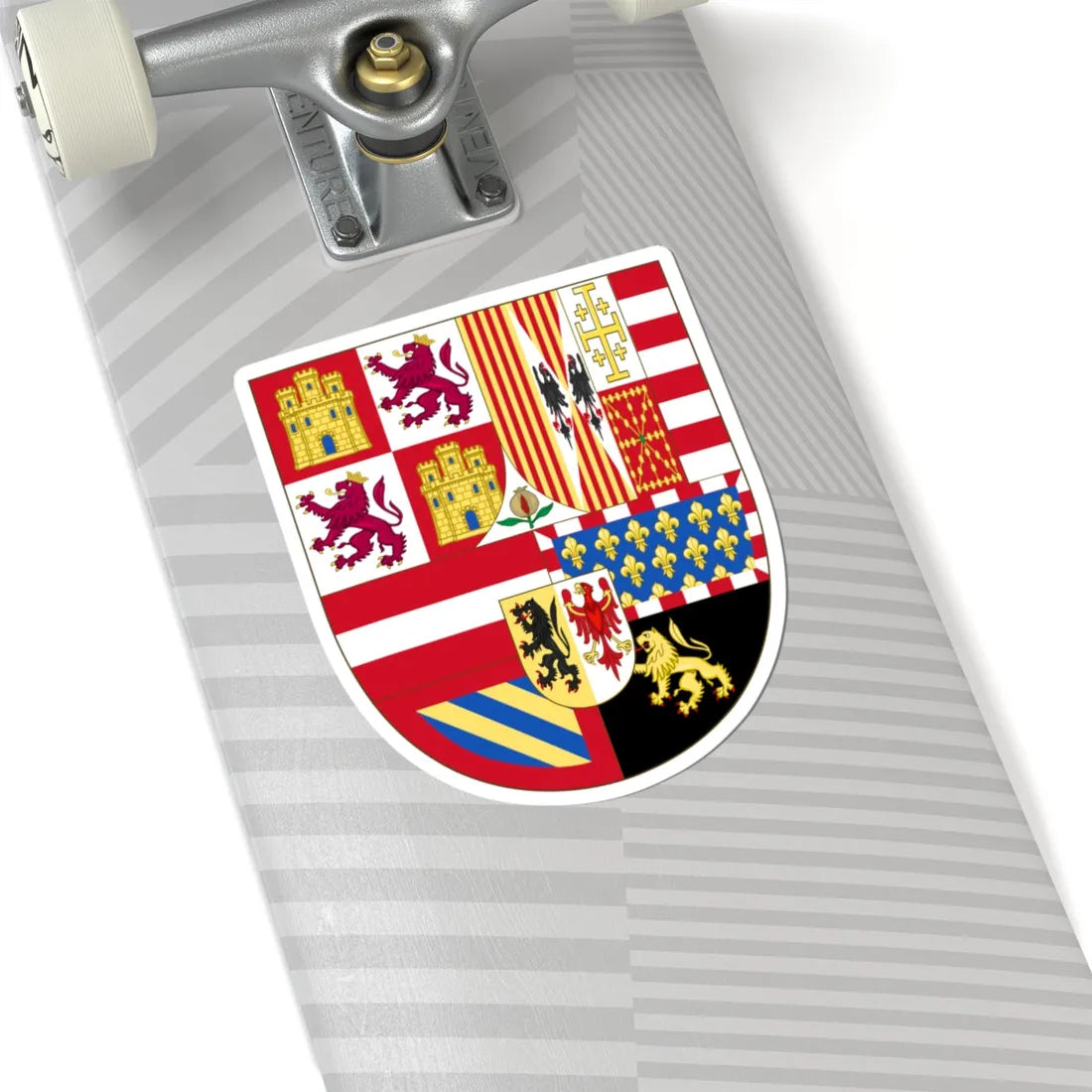Arms of Philip II of Spain 1558-1580 (Spain) (Coat of Arms) STICKER Vinyl Kiss-Cut Decal - The Sticker Space