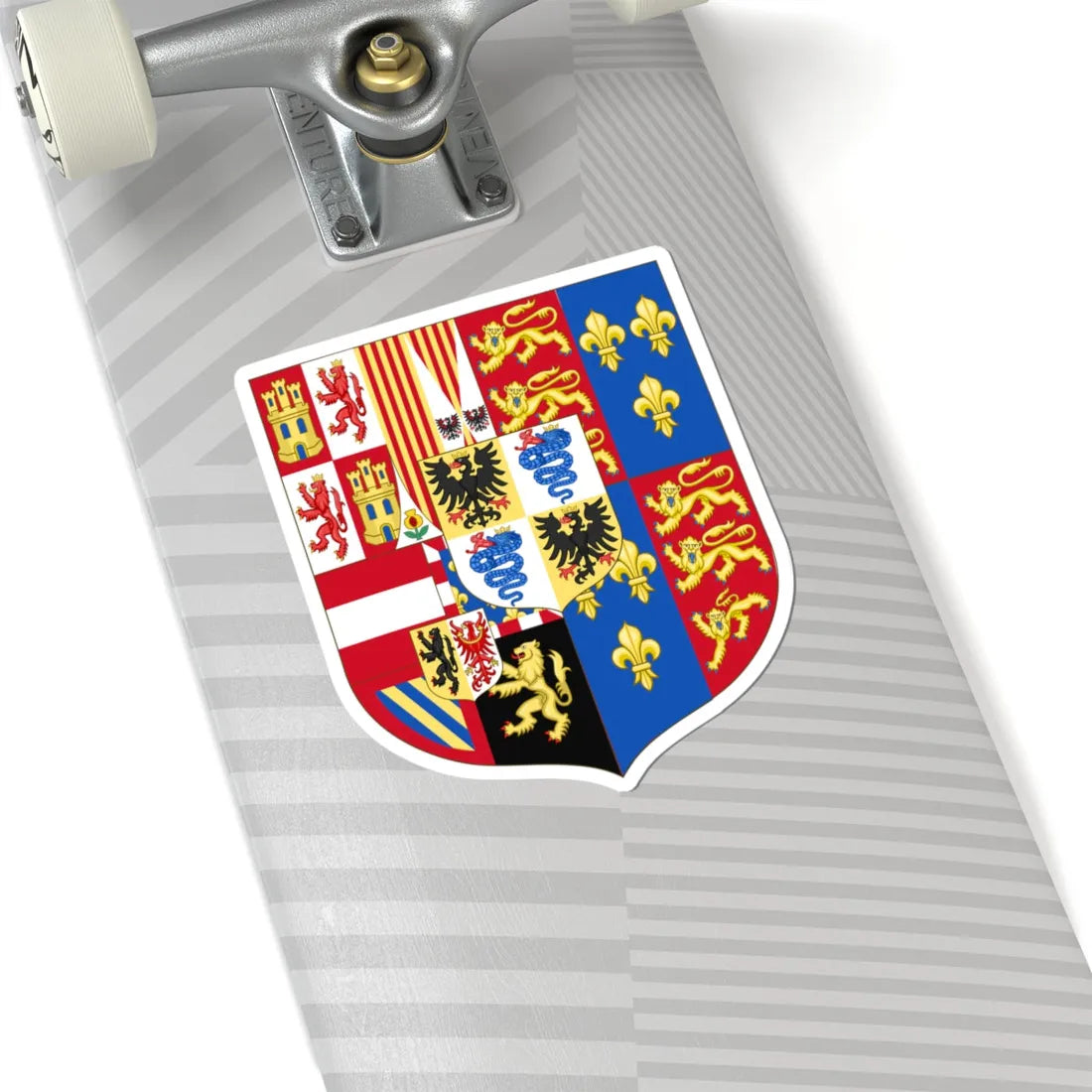 Arms of Philip II of Spain as Monarch of Milan 1554-1558 (Italy) (Coat of Arms) STICKER Vinyl Kiss-Cut Decal - The Sticker Space