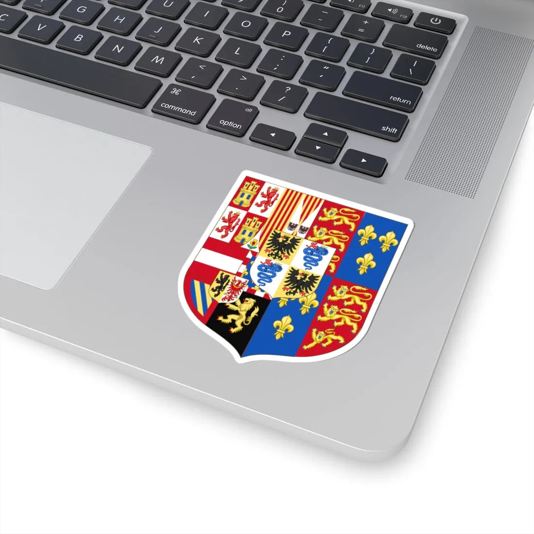 Arms of Philip II of Spain as Monarch of Milan 1554-1558 (Spain) (Coat of Arms) STICKER Vinyl Kiss-Cut Decal - The Sticker Space