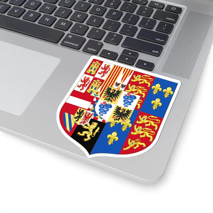 Arms of Philip II of Spain as Monarch of Milan 1554-1558 (Spain) (Coat of Arms) STICKER Vinyl Kiss-Cut Decal - The Sticker Space