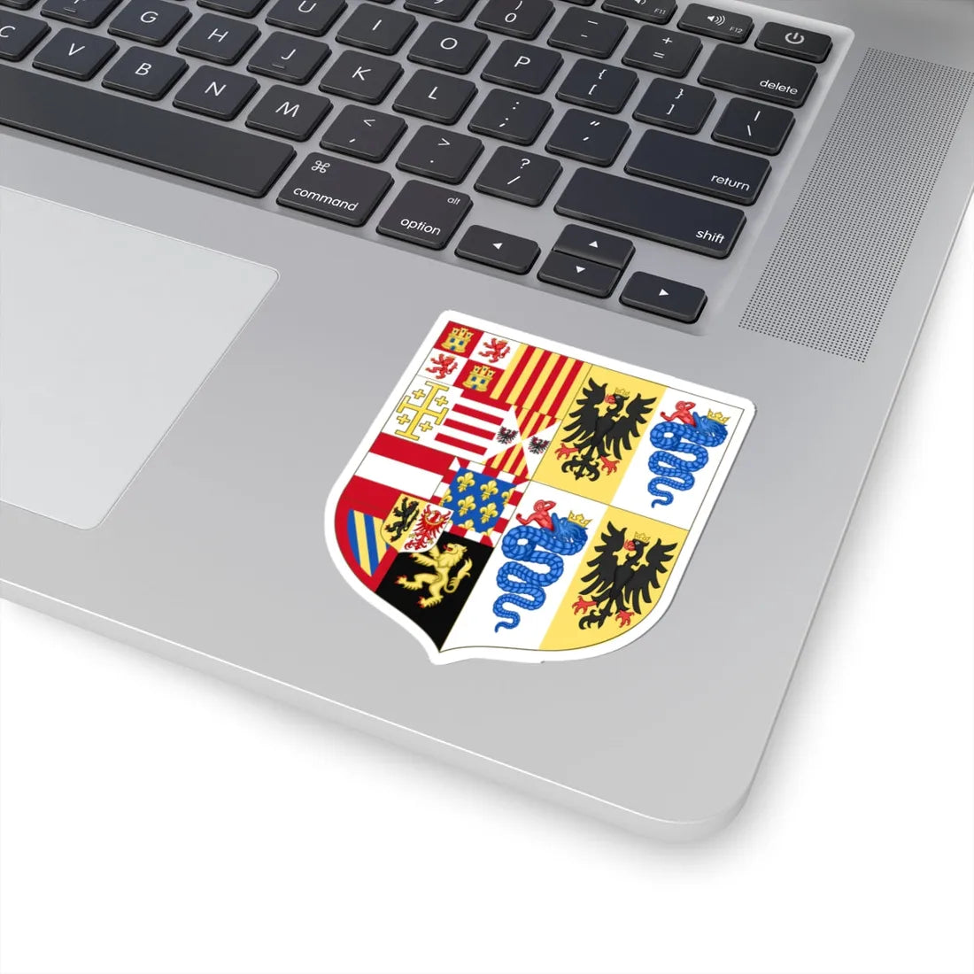 Arms of Philip II of Spain as Monarch of Milan 1558-1580 (Spain) (Coat of Arms) STICKER Vinyl Kiss-Cut Decal - The Sticker Space