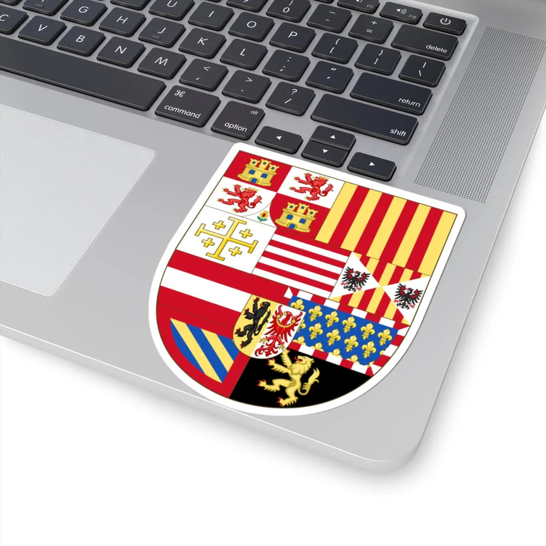 Arms of Philip II of Spain as Monarch of Naples and Sicily (Italy) (Coat of Arms) STICKER Vinyl Kiss-Cut Decal - The Sticker Space