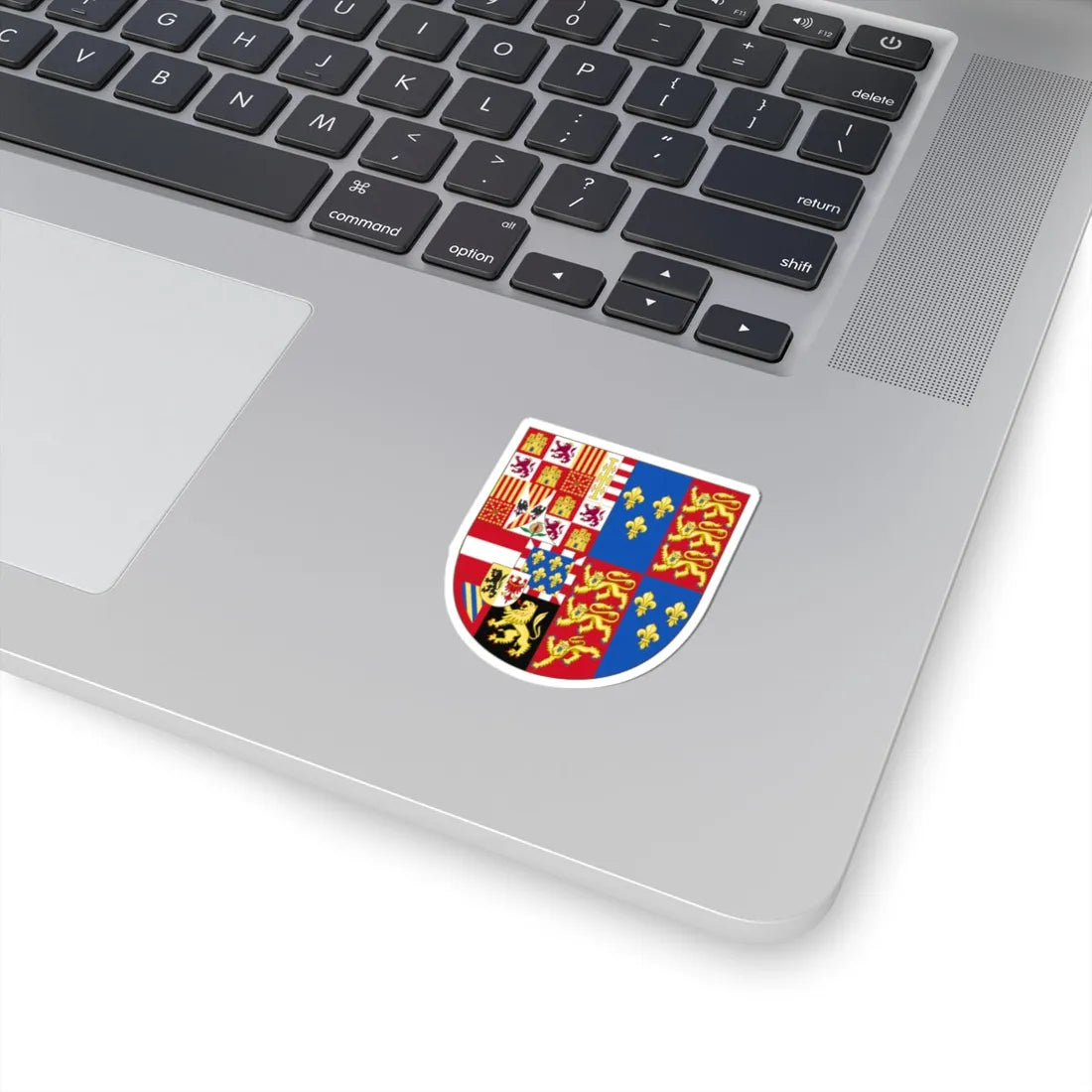 Arms of Philip II of Spain English King Consort-Spanish Variant 1556-1558 (Spain) (Coat of Arms) STICKER Vinyl Kiss-Cut Decal - The Sticker Space