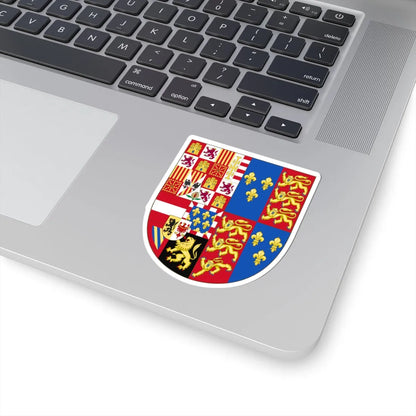 Arms of Philip II of Spain English King Consort-Spanish Variant 1556-1558 (Spain) (Coat of Arms) STICKER Vinyl Kiss-Cut Decal - The Sticker Space