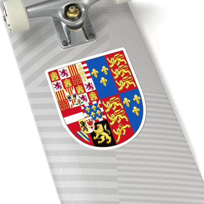 Arms of Philip II of Spain English King Consort-Spanish Variant 1556-1558 (Spain) (Coat of Arms) STICKER Vinyl Kiss-Cut Decal - The Sticker Space