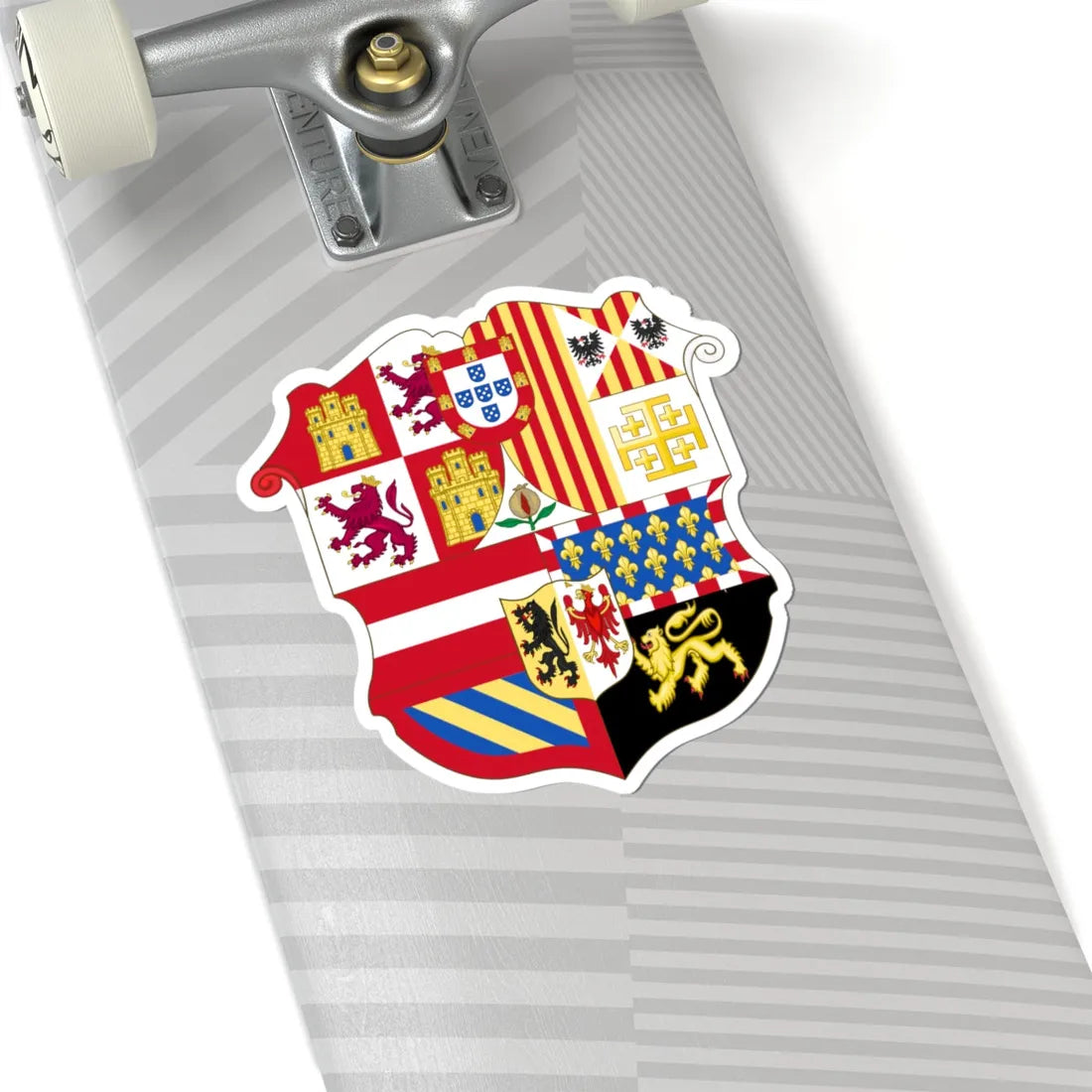 Arms of Philip III and Charles V of Naples 1650-1700 (Italy) (Coat of Arms) STICKER Vinyl Kiss-Cut Decal - The Sticker Space