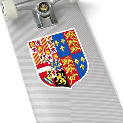 Arms of Philip of Austria Prince of Asturias and King of England (England) (Coat of Arms) STICKER Vinyl Kiss-Cut Decal - The Sticker Space