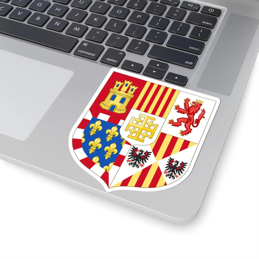 Arms of Philip V of Spain as Monarch of Naples (Spain) (Coat of Arms) STICKER Vinyl Kiss-Cut Decal - The Sticker Space