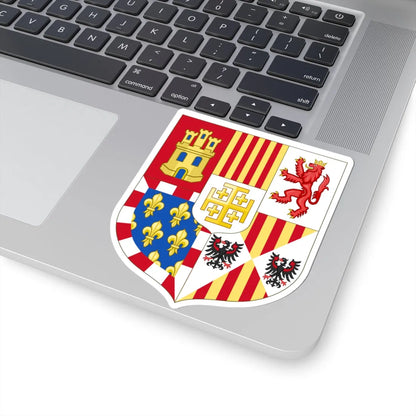 Arms of Philip V of Spain as Monarch of Naples (Spain) (Coat of Arms) STICKER Vinyl Kiss-Cut Decal - The Sticker Space