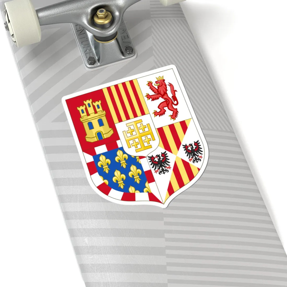 Arms of Philip V of Spain as Monarch of Naples (Spain) (Coat of Arms) STICKER Vinyl Kiss-Cut Decal - The Sticker Space