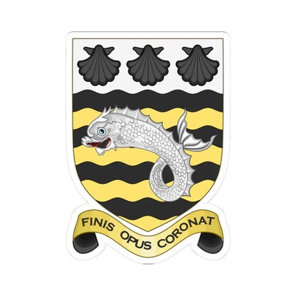 Arms of Poole as used by Poole Grammar School Poole Colours (England) (Coat of Arms) STICKER Vinyl Kiss-Cut Decal 3 Inch White - The Sticker Space