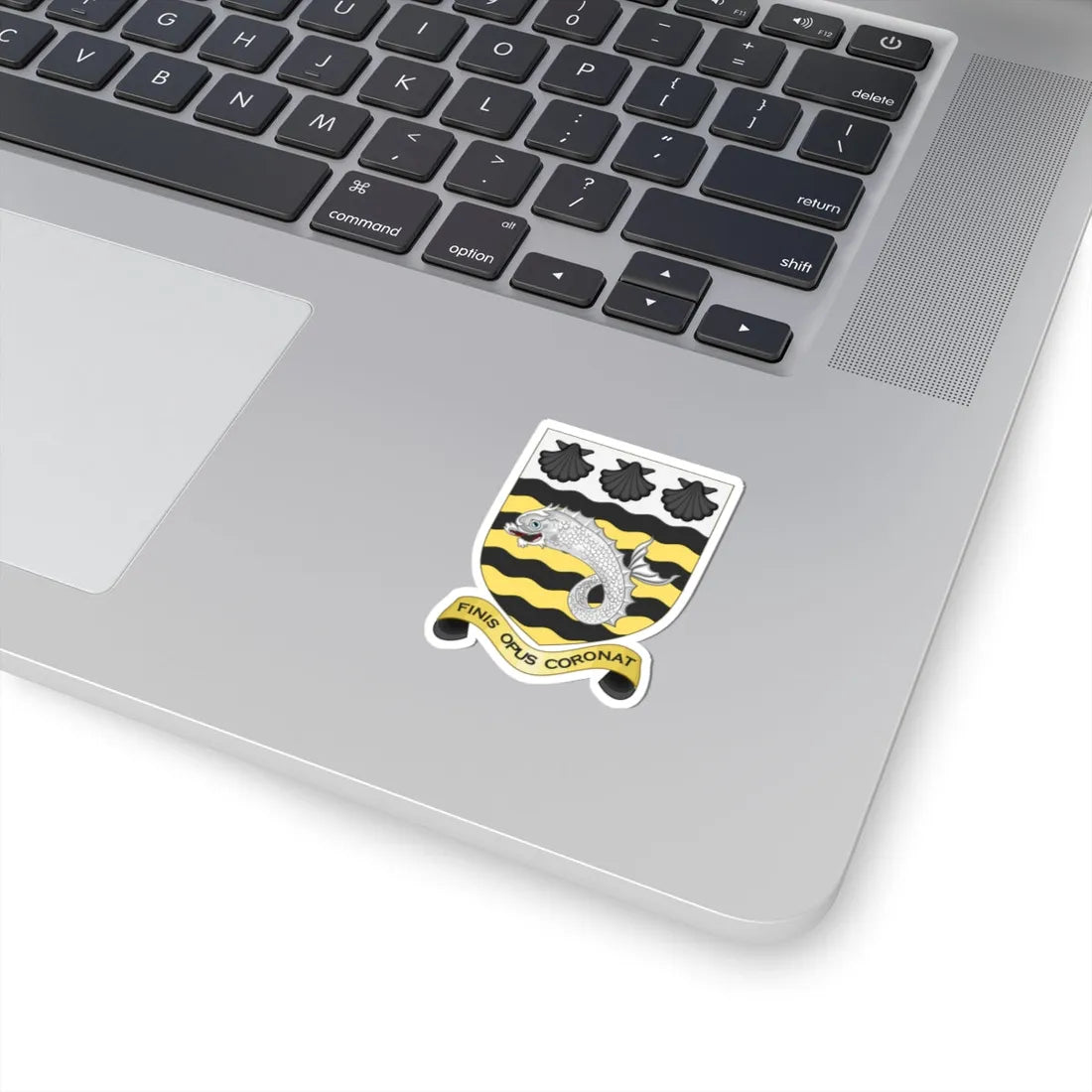 Arms of Poole as used by Poole Grammar School Poole Colours (England) (Coat of Arms) STICKER Vinyl Kiss-Cut Decal - The Sticker Space