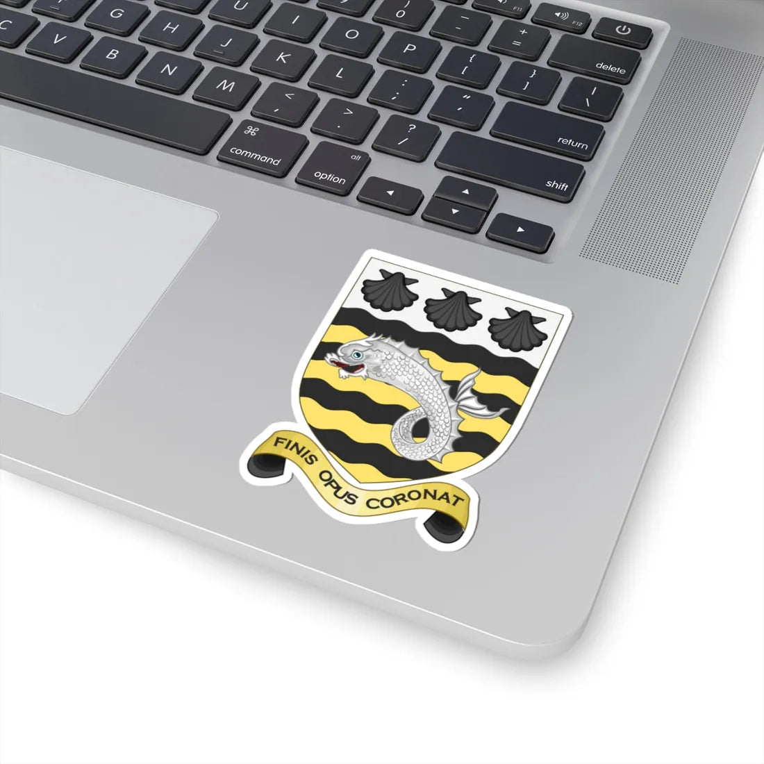 Arms of Poole as used by Poole Grammar School Poole Colours (England) (Coat of Arms) STICKER Vinyl Kiss-Cut Decal - The Sticker Space