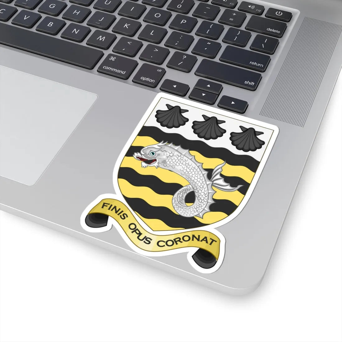 Arms of Poole as used by Poole Grammar School Poole Colours (England) (Coat of Arms) STICKER Vinyl Kiss-Cut Decal - The Sticker Space