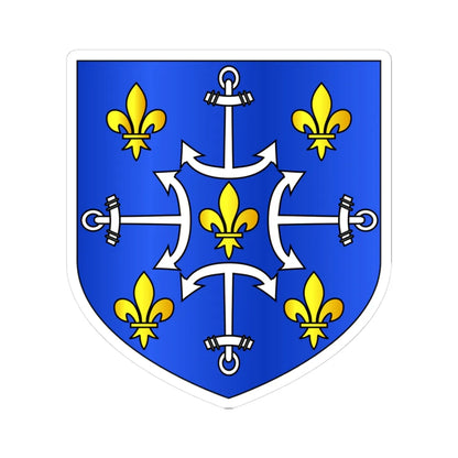 Arms of Port Louis Mauritius (Mauritius) (Coat of Arms) STICKER Vinyl Kiss-Cut Decal 3 Inch White - The Sticker Space