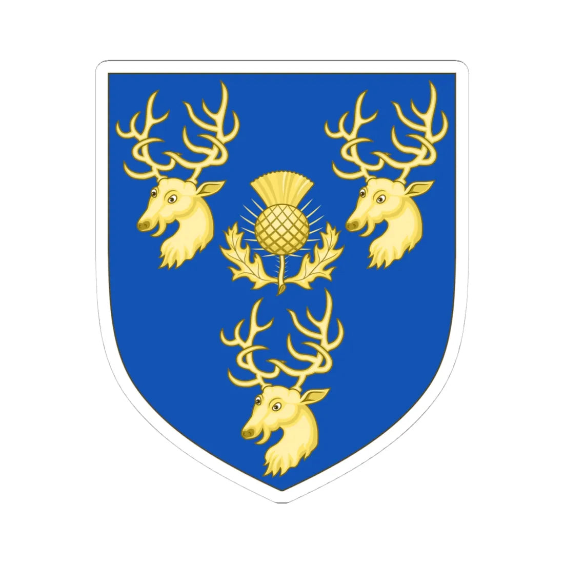 Arms of Porteous (Scotland) (Coat of Arms) STICKER Vinyl Kiss-Cut Decal 4 Inch White - The Sticker Space