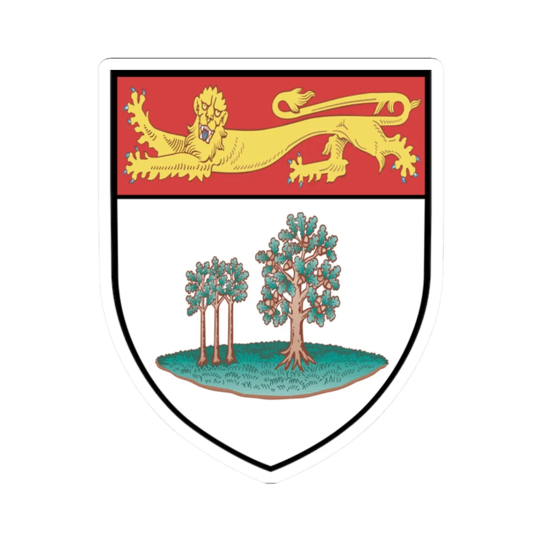 Arms of Prince Edward Island (Canada) (Coat of Arms) STICKER Vinyl Kiss-Cut Decal 2 Inch White - The Sticker Space