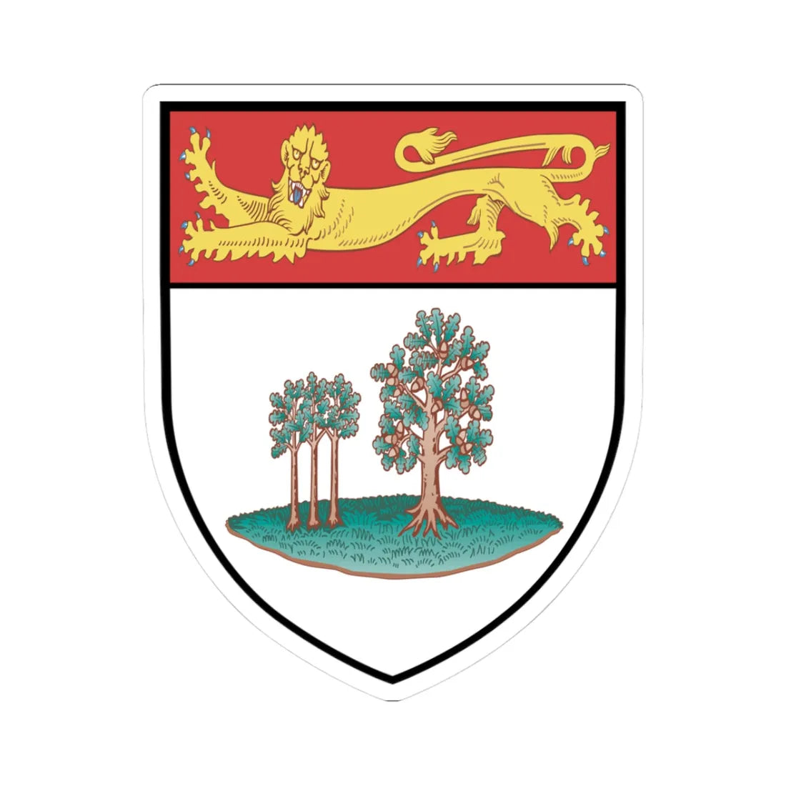 Arms of Prince Edward Island (Canada) (Coat of Arms) STICKER Vinyl Kiss-Cut Decal 3 Inch White - The Sticker Space