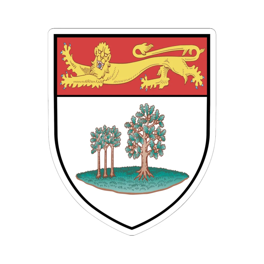 Arms of Prince Edward Island (Canada) (Coat of Arms) STICKER Vinyl Kiss-Cut Decal 6 Inch White - The Sticker Space