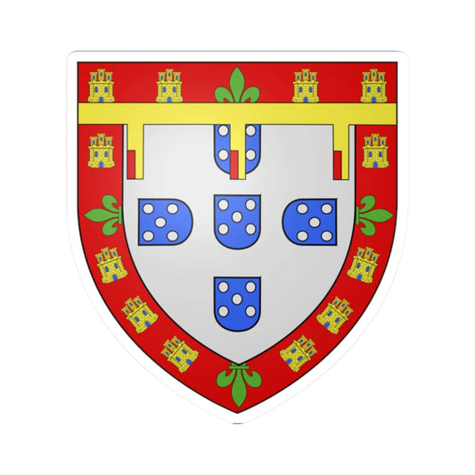 Arms of Prince John of Aviz (Portugal) (Coat of Arms) STICKER Vinyl Kiss-Cut Decal 2 Inch White - The Sticker Space