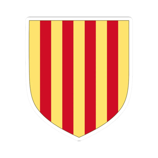Arms of Roussillon (Spain) (Coat of Arms) STICKER Vinyl Kiss-Cut Decal 2 Inch White - The Sticker Space