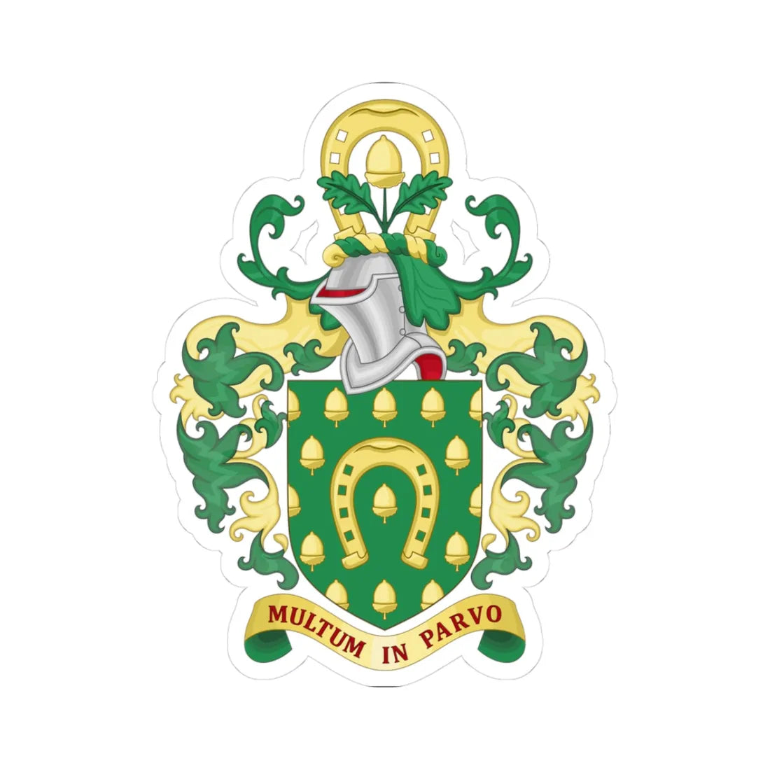 Arms of Rutland County Council (England) (Coat of Arms) STICKER Vinyl Kiss-Cut Decal 3 Inch White - The Sticker Space