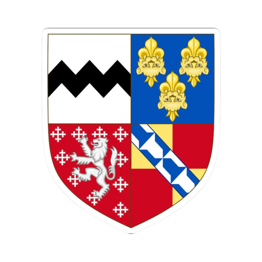 Arms of Sackville Earl De La Warr (England) (Coat of Arms) STICKER Vinyl Kiss-Cut Decal 2 Inch White - The Sticker Space