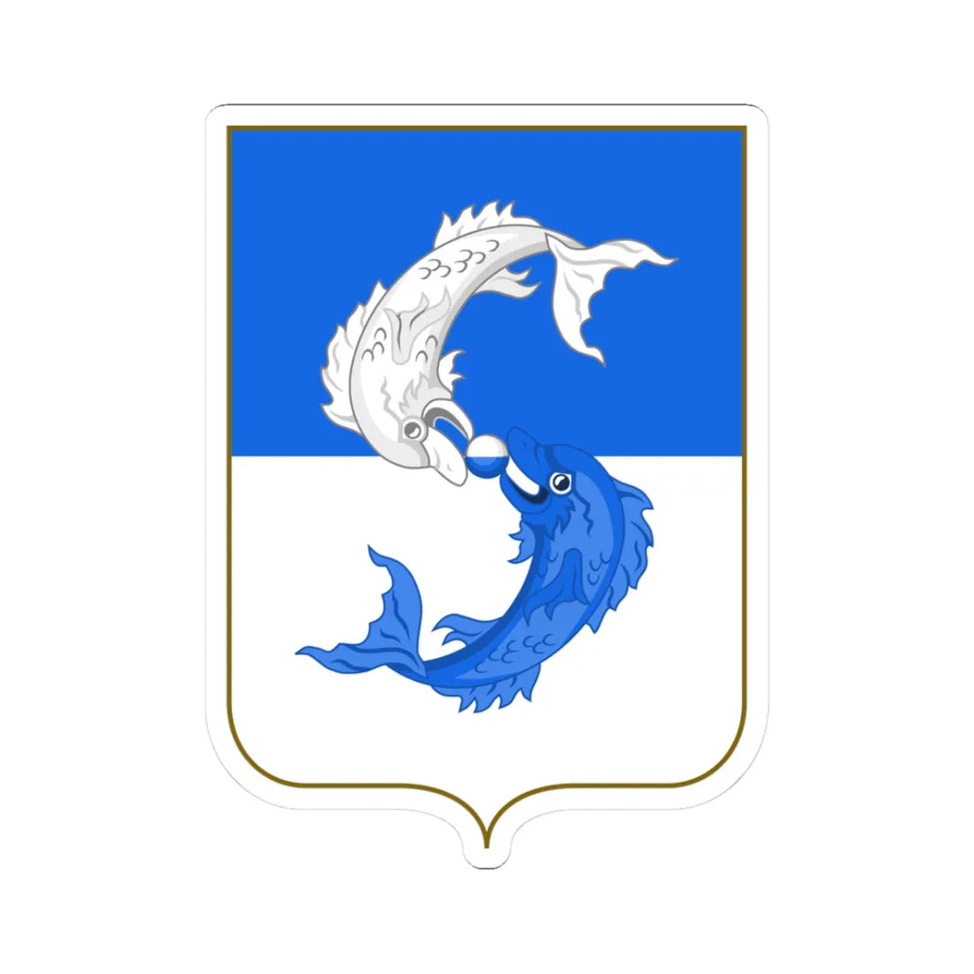 Arms of Saluzzo alt (Italy) (Coat of Arms) STICKER Vinyl Kiss-Cut Decal 3 Inch White - The Sticker Space