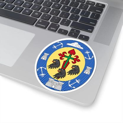 Arms of Santa Cruz de Tenerife (Spain) (Coat of Arms) STICKER Vinyl Kiss-Cut Decal - The Sticker Space