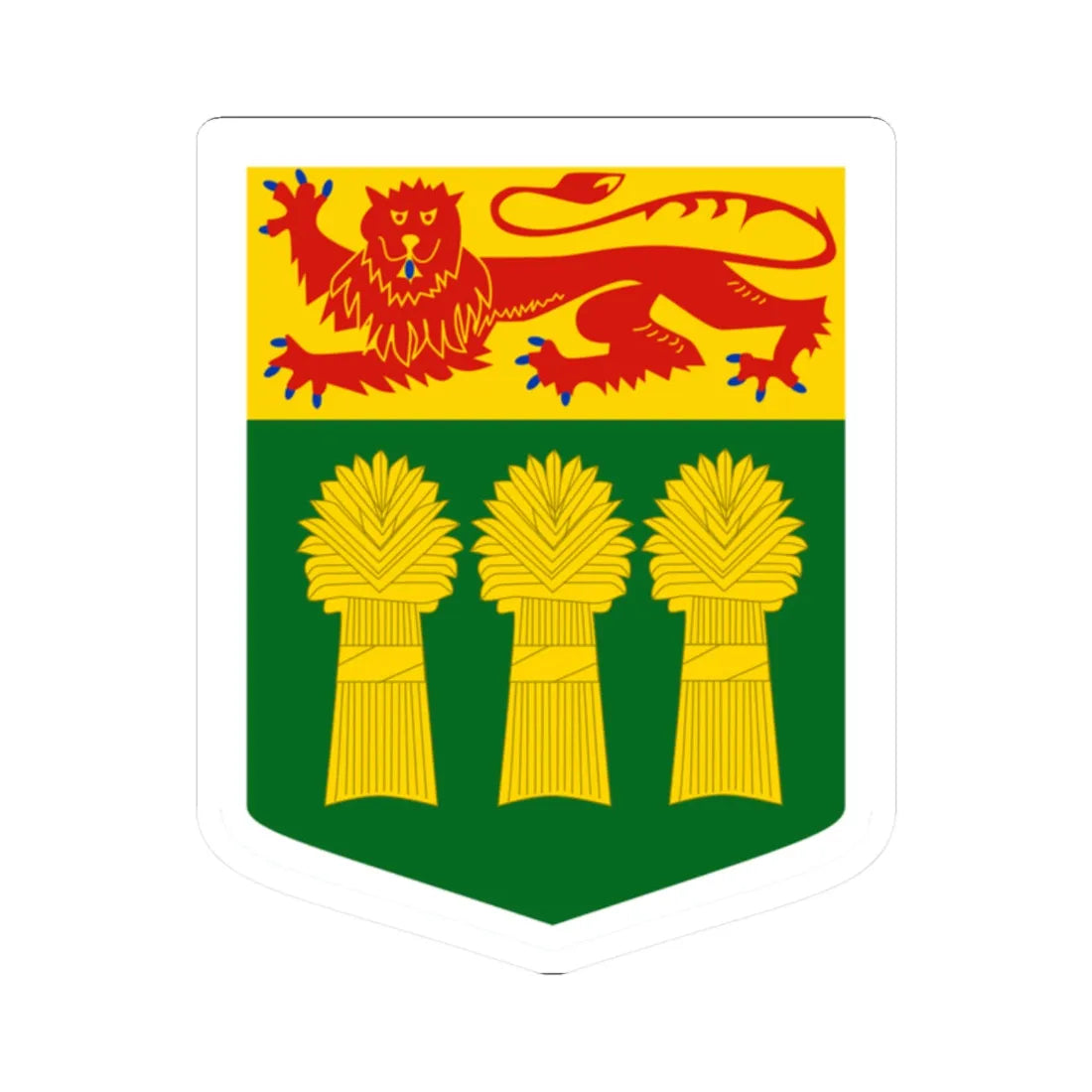 Arms of Saskatchewan (Canada) (Coat of Arms) STICKER Vinyl Kiss-Cut Decal 2 Inch White - The Sticker Space